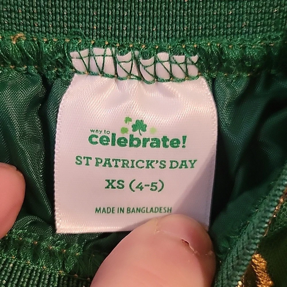 NWT Girls Way to Celebrate St. Patrick day skirt. This is green and gold. - Picture 4 of 7